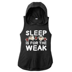 Sleep Is For The Weak Ladies PosiCharge Tri-Blend Wicking Draft Hoodie Tank