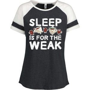 Sleep Is For The Weak Enza Ladies Jersey Colorblock Tee