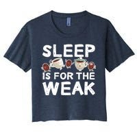 Sleep Is For The Weak Women's Crop Top Tee