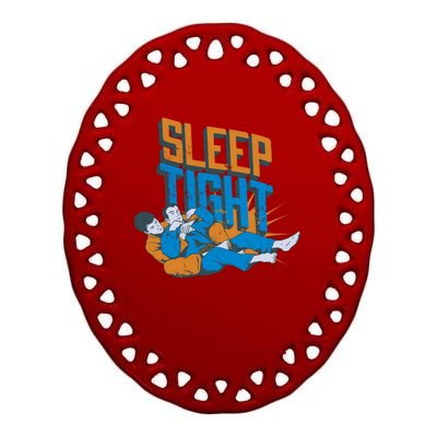 Sleep Tight Jiu Jitsu Ceramic Oval Ornament