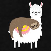Sleeping Sloth On A Llama  Ladies PosiCharge Tri-Blend Wicking Tank