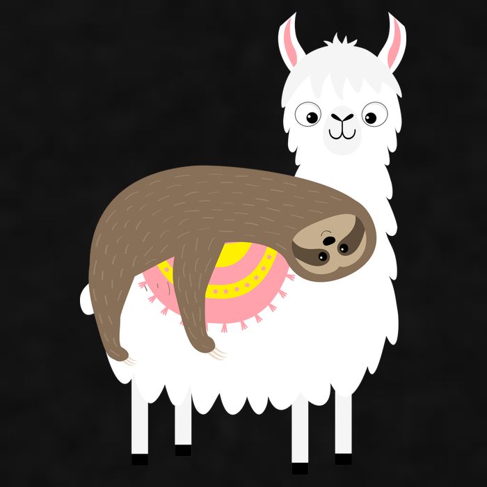 Sleeping Sloth On A Llama  Ladies PosiCharge Tri-Blend Wicking Tank
