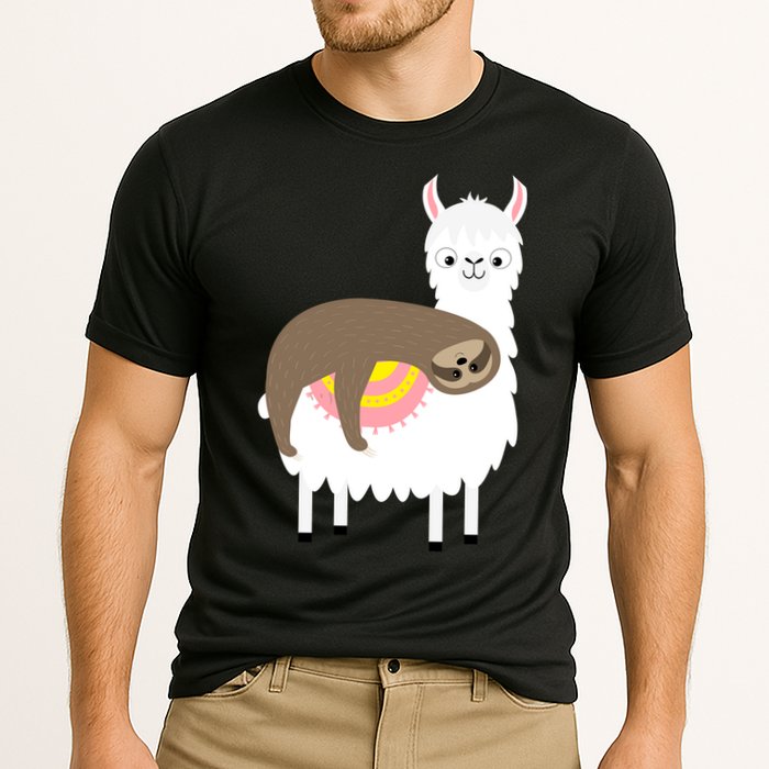 Sleeping Sloth On A Llama  Performance Shirt
