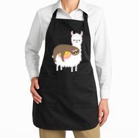 Sleeping Sloth On A Llama  Apron