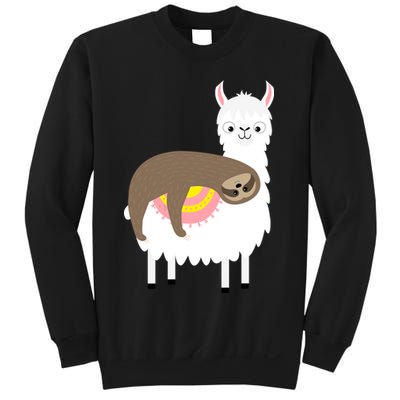 Sleeping Sloth On A Llama  Sweatshirt