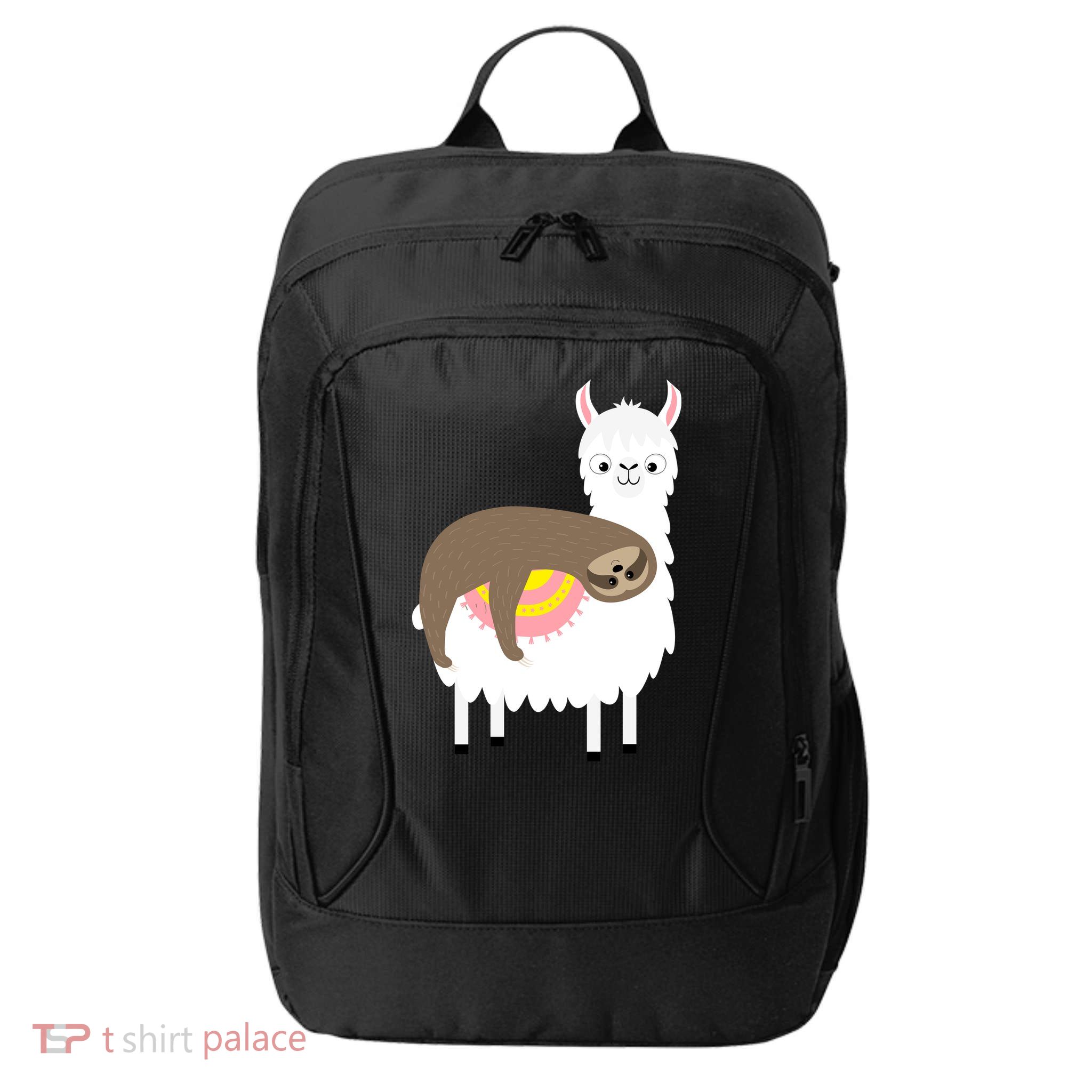 Sleeping Sloth On A Llama  City Backpack