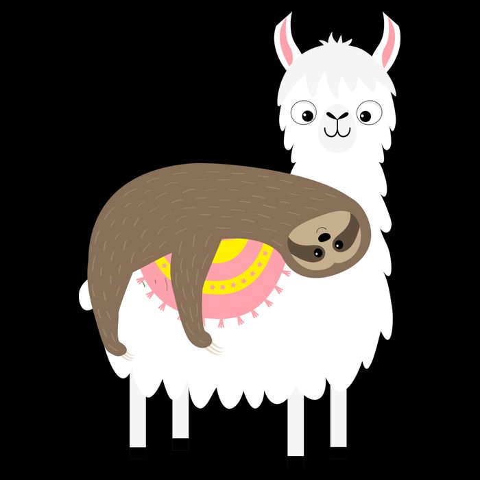 Sleeping Sloth On A Llama  Impact Tech Backpack