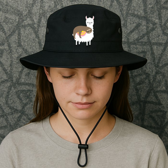 Sleeping Sloth On A Llama  Bucket Hat