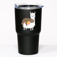 Sleeping Sloth On A Llama  Tumbler