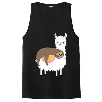 Sleeping Sloth On A Llama  PosiCharge Competitor Tank