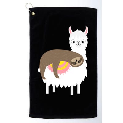 Sleeping Sloth On A Llama  Golf Towel