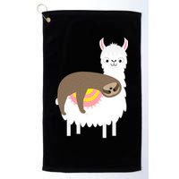 Sleeping Sloth On A Llama  Golf Towel