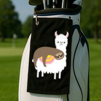 Sleeping Sloth On A Llama  Golf Towel