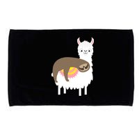 Sleeping Sloth On A Llama  Microfiber Hand Towel