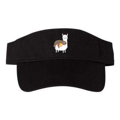 Sleeping Sloth On A Llama  Valucap Bio-Washed Visor