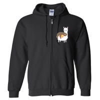 Sleeping Sloth On A Llama  Full Zip Hoodie