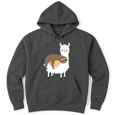 Sleeping Sloth On A Llama  Hoodie