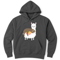 Sleeping Sloth On A Llama  Hoodie