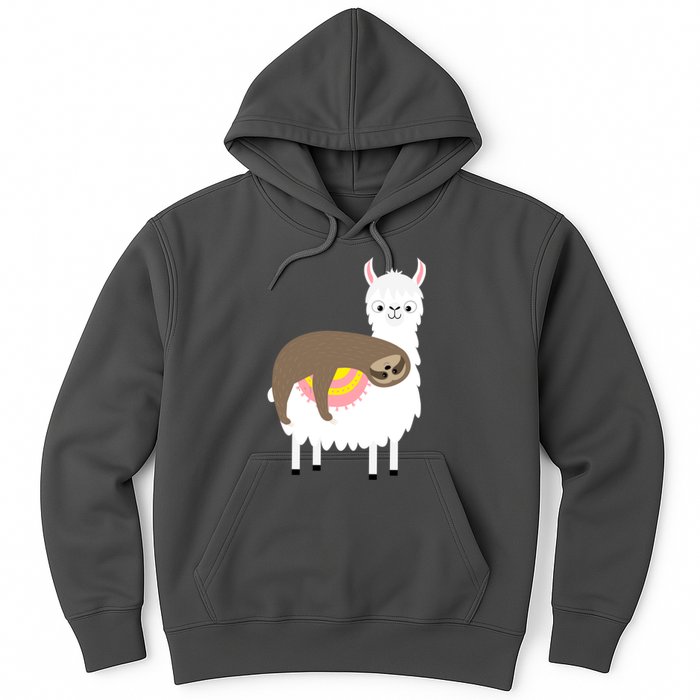 Sleeping Sloth On A Llama  Hoodie