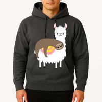 Sleeping Sloth On A Llama  Hoodie