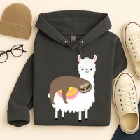 Sleeping Sloth On A Llama  Hoodie