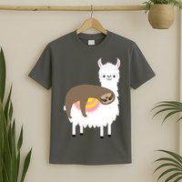 Sleeping Sloth On A Llama  T-Shirt