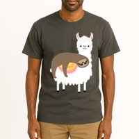 Sleeping Sloth On A Llama  Tall T-Shirt