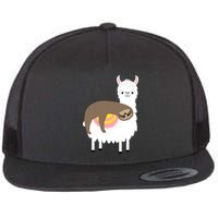 Sleeping Sloth On A Llama  Flatbill Hat