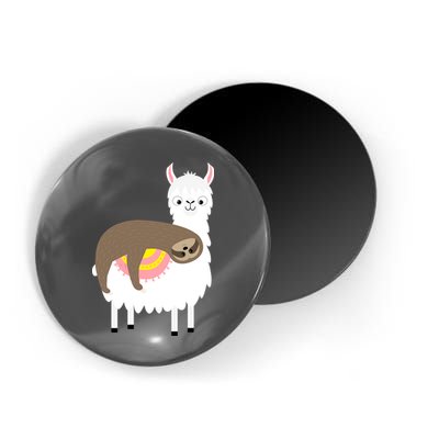Sleeping Sloth On A Llama  Magnet