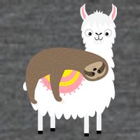 Sleeping Sloth On A Llama  Premium T-Shirt