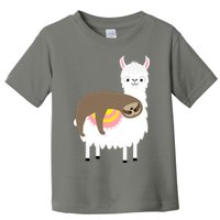 Sleeping Sloth On A Llama  Toddler T-Shirt