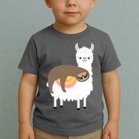 Sleeping Sloth On A Llama  Toddler T-Shirt