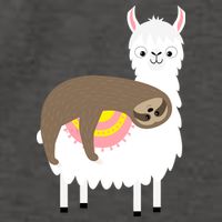 Sleeping Sloth On A Llama  Vector Backpack