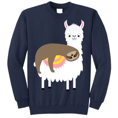 Sleeping Sloth On A Llama  Sweatshirt