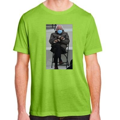 Sleepy Bernie Sanders Mittens Sitting Inauguration Adult ChromaSoft Performance T-Shirt