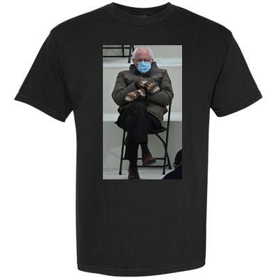 Sleepy Bernie Sanders Mittens Sitting Inauguration Garment-Dyed Heavyweight T-Shirt