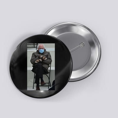 Sleepy Bernie Sanders Mittens Sitting Inauguration Button