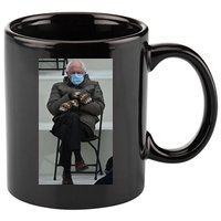 Sleepy Bernie Sanders Mittens Sitting Inauguration 11oz C Handle Ceramic Mug