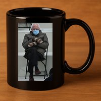 Sleepy Bernie Sanders Mittens Sitting Inauguration 11oz C Handle Ceramic Mug