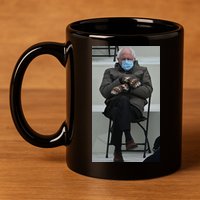 Sleepy Bernie Sanders Mittens Sitting Inauguration 11oz C Handle Ceramic Mug