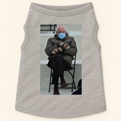Sleepy Bernie Sanders Mittens Sitting Inauguration Doggie Tank