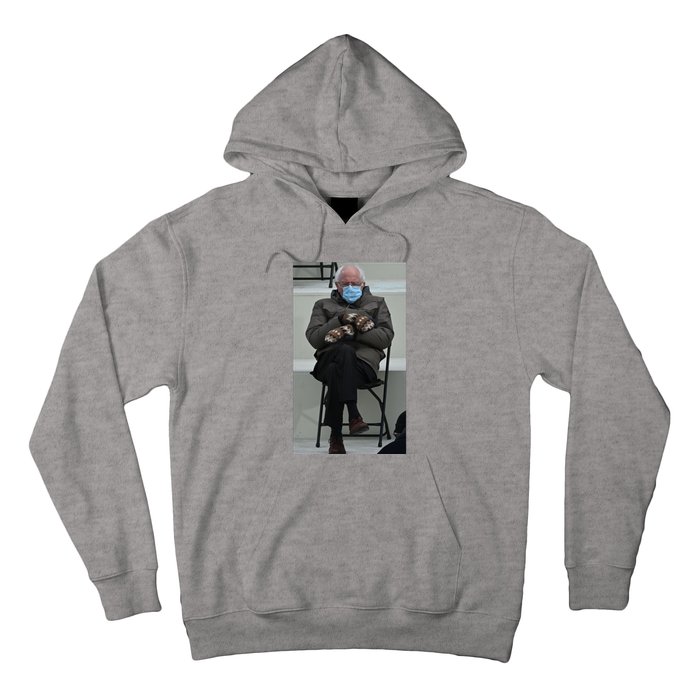 Sleepy Bernie Sanders Mittens Sitting Inauguration Hoodie