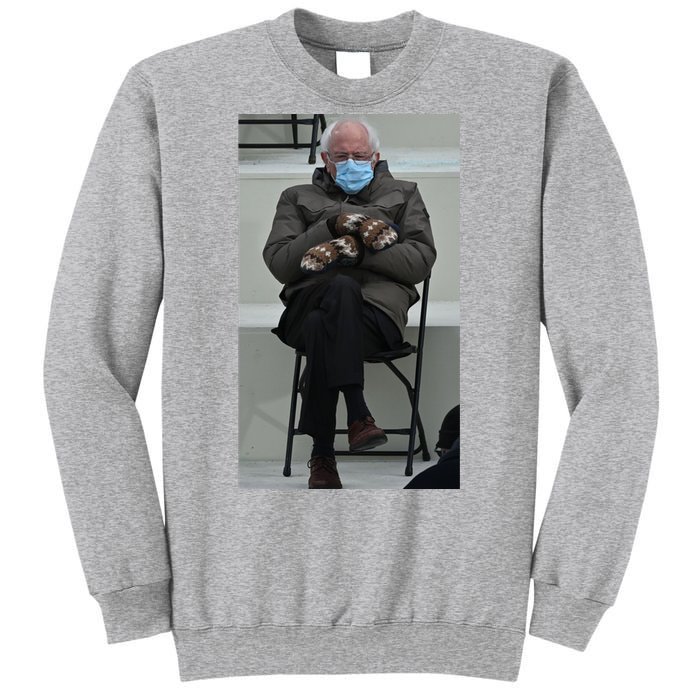 Sleepy Bernie Sanders Mittens Sitting Inauguration Sweatshirt