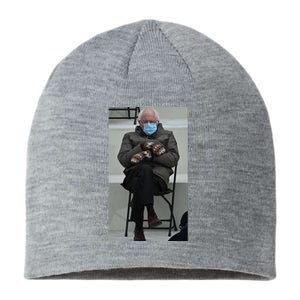 Sleepy Bernie Sanders Mittens Sitting Inauguration Sustainable Beanie