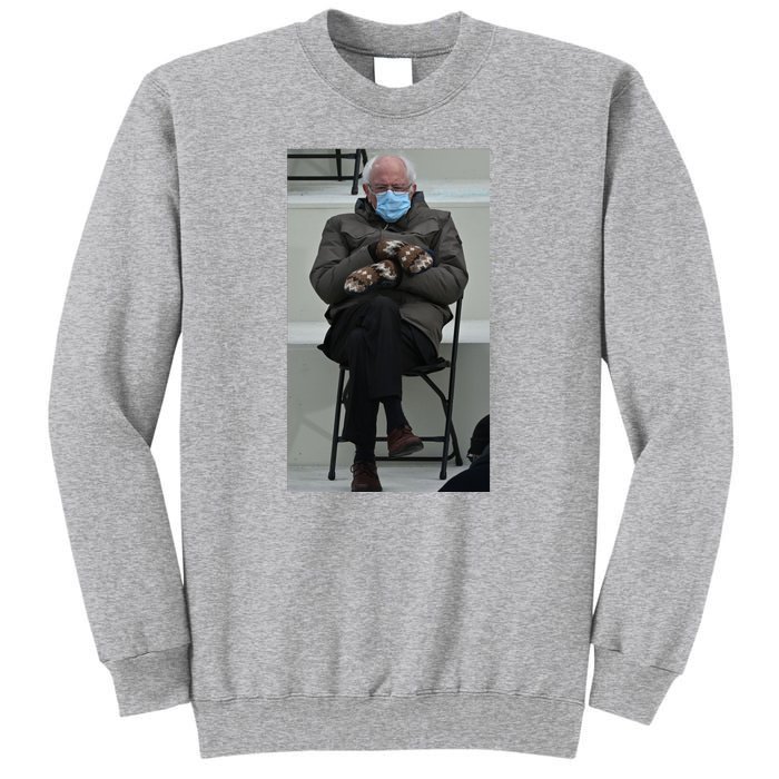 Sleepy Bernie Sanders Mittens Sitting Inauguration Tall Sweatshirt