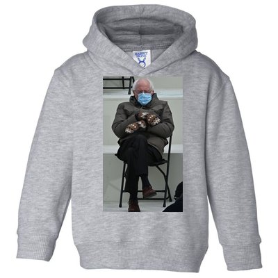 Sleepy Bernie Sanders Mittens Sitting Inauguration Toddler Hoodie