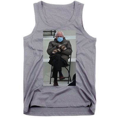 Sleepy Bernie Sanders Mittens Sitting Inauguration Tank Top