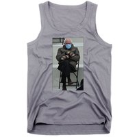 Sleepy Bernie Sanders Mittens Sitting Inauguration Tank Top