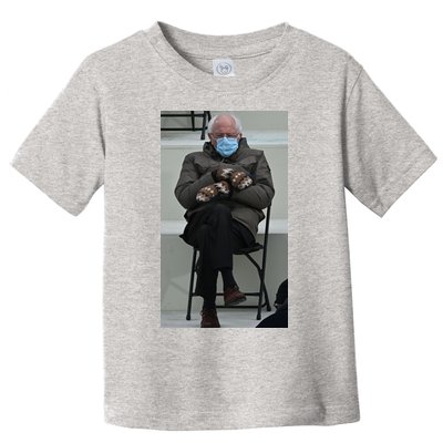 Sleepy Bernie Sanders Mittens Sitting Inauguration Toddler T-Shirt