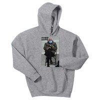 Sleepy Bernie Sanders Mittens Sitting Inauguration Kids Hoodie